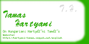 tamas hartyani business card